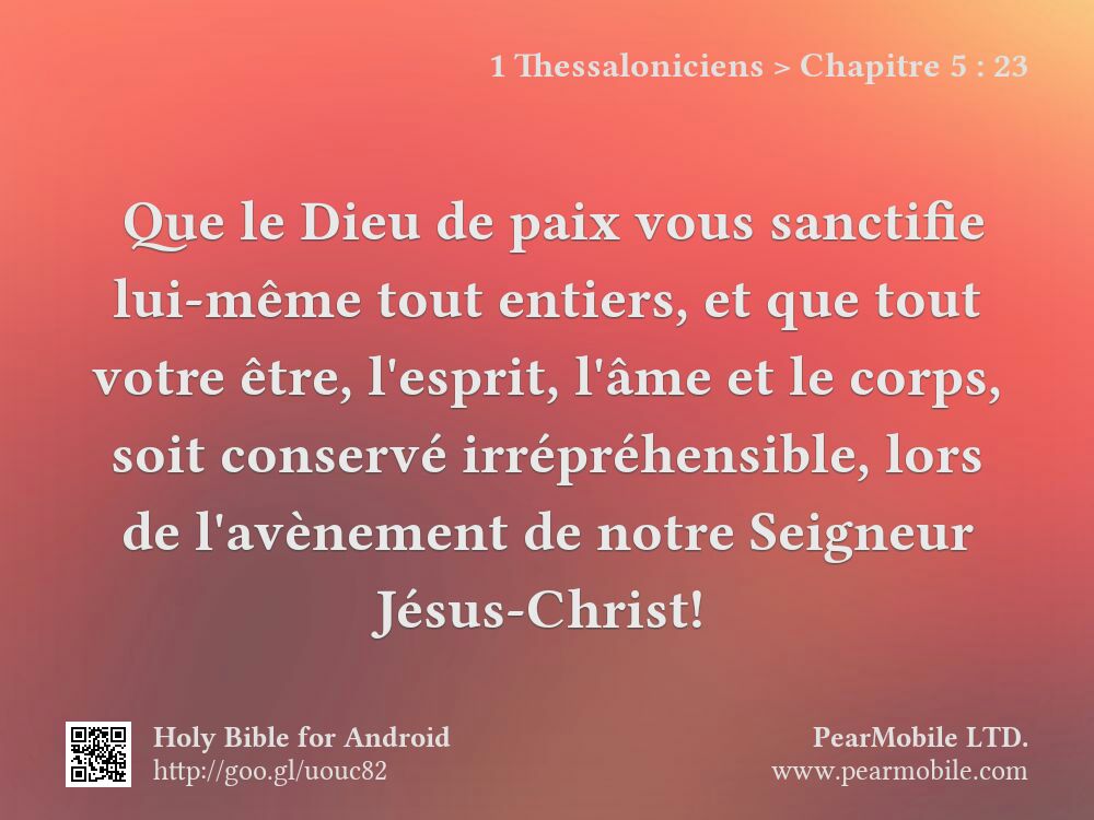 1 Thessaloniciens, Chapitre 5:23